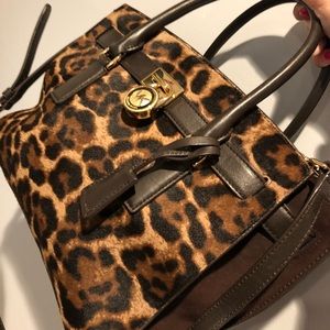 MK printed suede & leather purse